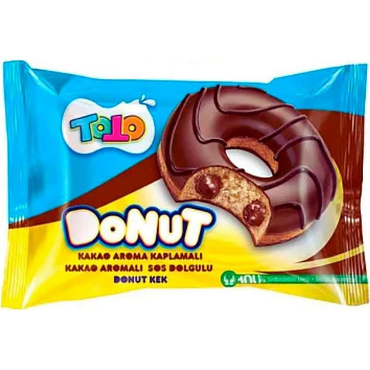 Изделие бисквитное Toto Donut Cocoa 35г Elvan Gida Sanayi ve Турция