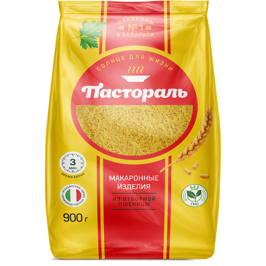 Макаронные изделия Вермишель Паутинка гр.В,в/сорт 900г Беларусь