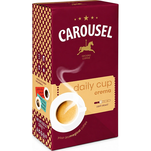 Кофе Carousel Daily Cup Crema молотый 500г Нидерланды