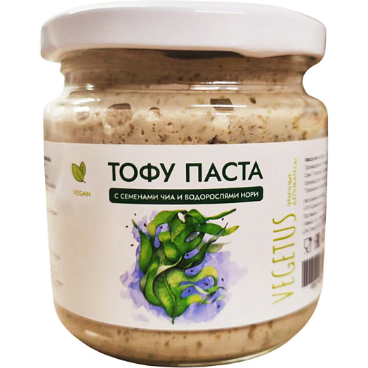 Тофу-паштет Vegetus с семенами чиа и водорослями нори 200г Россия Vegetus