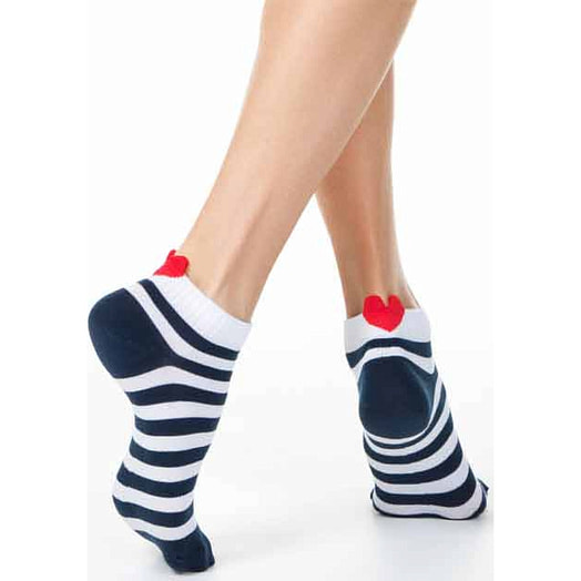 Носки женские пакет active, р23, 223 белый-темно-синий арт.20С-18СП СООО Конте Спа Беларусь Conte elegant