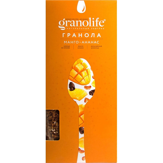 Гранола Granolife Манго-ананас 200г гранола с манго и ананасом ООО Гранолайф Россия