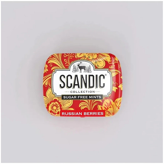 Конфеты Scandic Черника, облепиха без сахара 14г ж/б ООО ТД Энергон Рус Россия Scandic