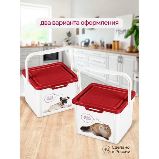 Контейнер для корма LUCKY PET Кошки 5,3л ООО ТЦ Бытпласт Россия Lucky pet