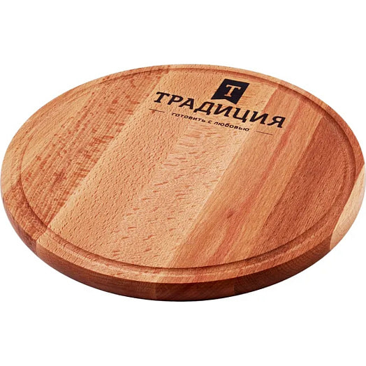 Доска разделочная бук 24х1,6см круглая (Традиция) арт.03-2т Россия