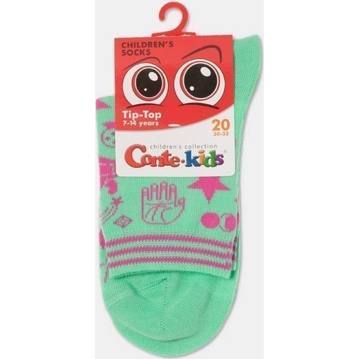 Носки детские CONTE-KIDS TIP-TOP, р.22, 945 бирюза арт.5С-11СП СООО КонтеСПА Беларусь CONTE