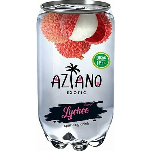 Напиток б/алк Aziano Lychee газ. 350мл ж/б ООО Азиано Россия
