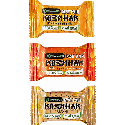 Козинаки мягкие VitaminOS Ассорти ИП Кулумбегов А.А. Россия