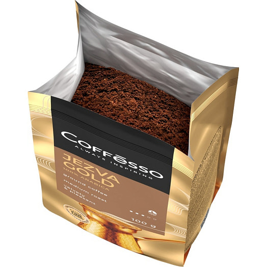 Кофе молотый для турки COFFESSO JEZVA GOLD жареный 100г Компания Май Россия Компания Май