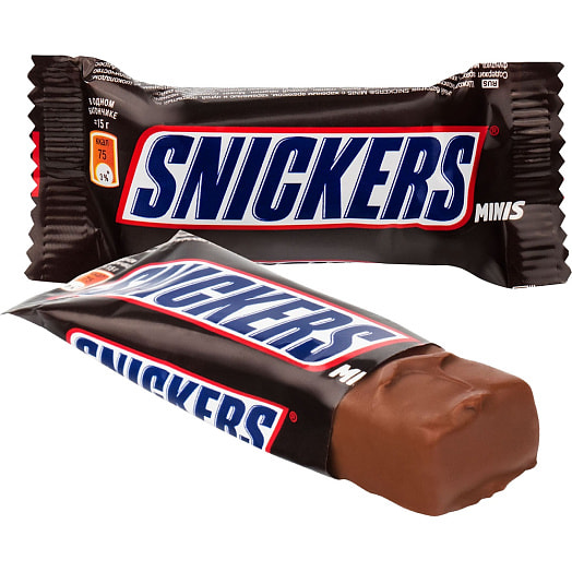 Конфеты Snickers minis 180г с жареным арахисом, карамелью и нугой Россия