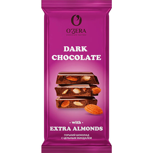 Шоколад горький Dark Extra Almond 90г дой-пак ЗАО КДВ Павловский Посад Россия Ozero