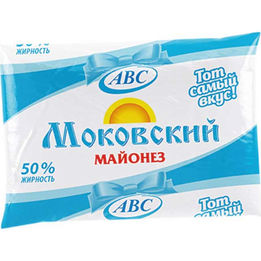Майонез Моковский 50% 160г пакет ОДО Фирма АВС Беларусь