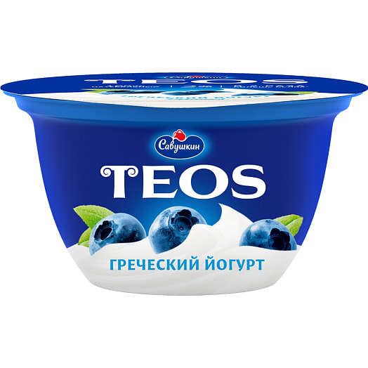 Йогурт Греческий 2% 140г Черника Савушкин продукт Беларусь
