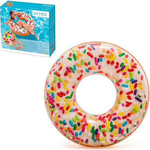 Большой надувной круг Пончик с посыпкой арт.56263NP УРАЛ ТОЙЗ ООО Китай