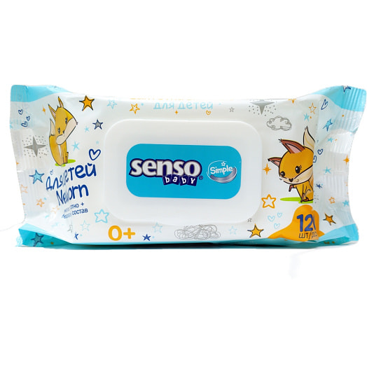 Салфетки влажные детские Senso baby simple 120шт БелЭмса Беларусь