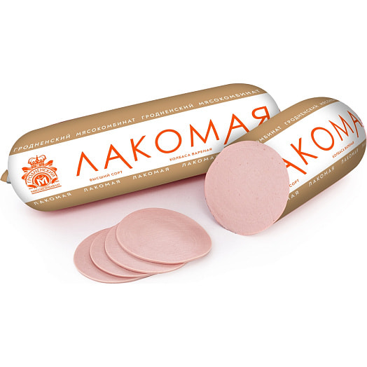Колбаса Лакомая вареная в/с из мяса птицы охл. Беларусь