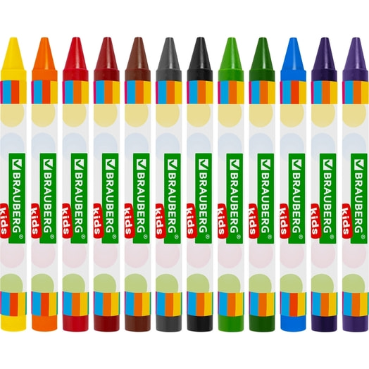 Восковые мелки Brauberg Kids 12 цветов арт.271696 Китай