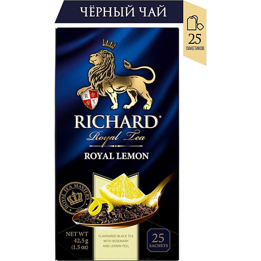Чай Richard Royal Lemon (25*1,7гр) 42.5г черный Компания Май Россия