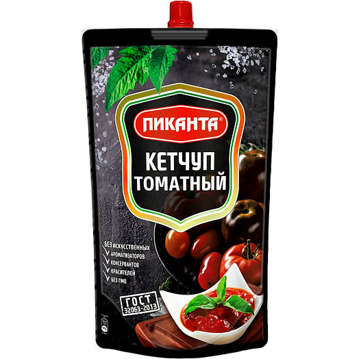 Кетчуп томатный Пиканта 480г ООО Вкусный продукт Россия Пиканта