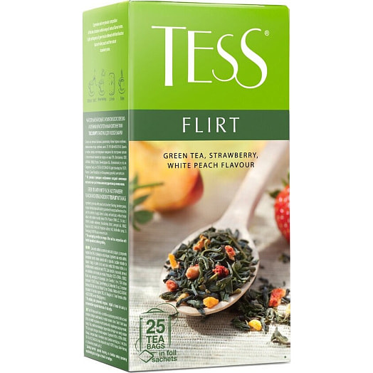 Чай Tess 36г Flirt зеленый 25пак*1.5г Орими Россия