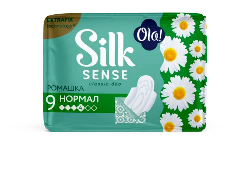 Прокладки Ромашка Silk Sense Normal 9шт Россия Ola!