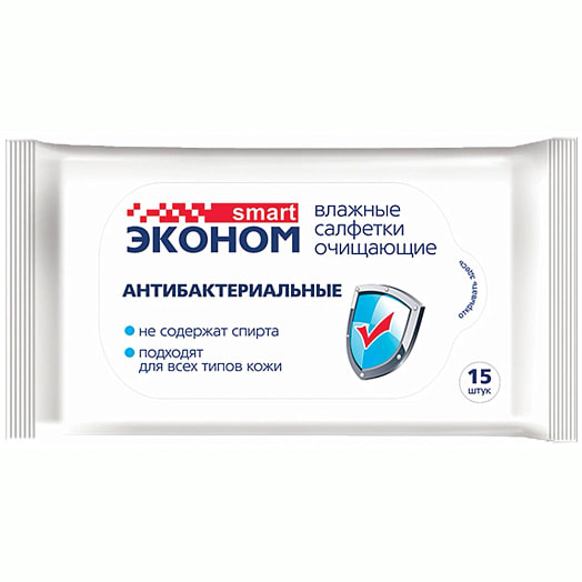 Влажные салфетки Эконом smart универсальные антибакт. Россия