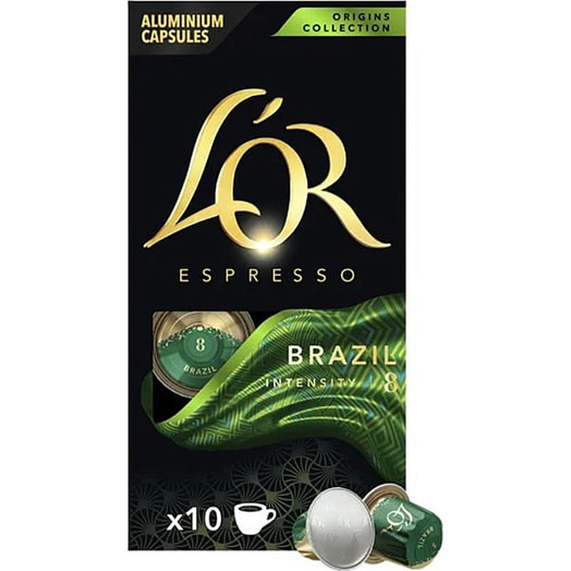 Кофе молотый в капсулах Lor Espresso Brazil 10шт 52г Франция
