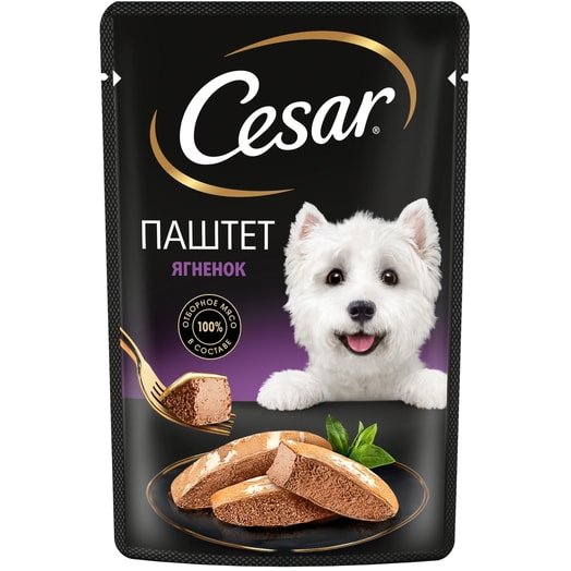 Паштет Cesar с ягненком для взр собак 80г ООО Марс Россия Cesar