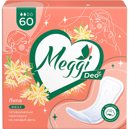 Ежедневные гигиен прокладки Панти Deo Липовый цвет 60шт ООО Кампари Беларусь