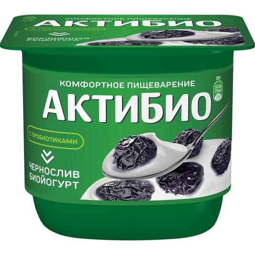 Биойогурт обог B. Lactis с черносливом 2.9% 130г Данон Россия АО Россия АктиБио