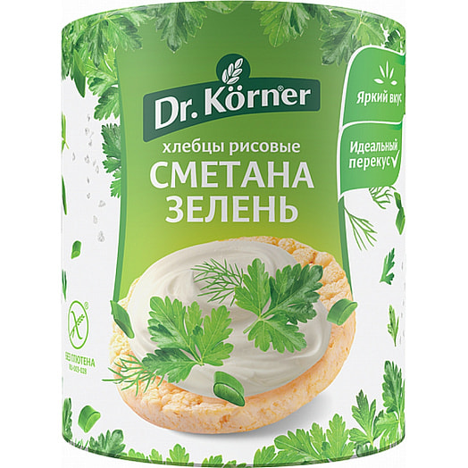 Хлебцы Dr.Korner Рисовые со сметаной и зеленью 80г ОАО Хлебпром Россия