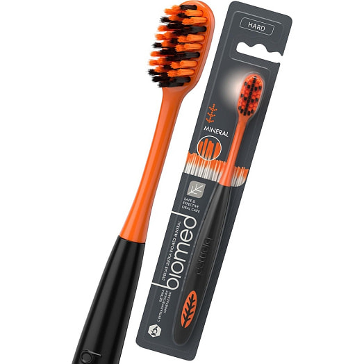Зубная щетка жесткая комплексная MINERAL SPLAT Россия BIOMED