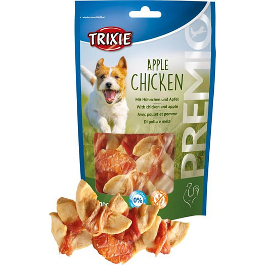 Лакомство TRIXIE PREMIO для собак кусочки с курицей и яблоком 100г Китай TRIXIE