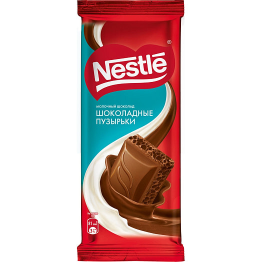 Шоколад Шоколадные пузырьки 75г молочный пористый Россия Nestle