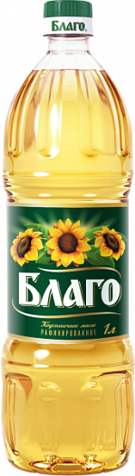 Масло подсолнечное Благо раф/дез. 1сорт 1л Россия
