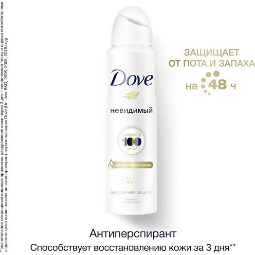 Антиперспирант аэрозоль DOVE 150мл Невидимый Россия