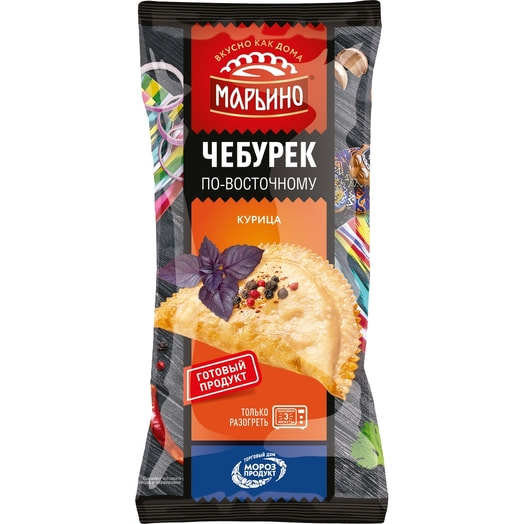 Чебурек жареный По-восточному 130г с курицей Морозпродукт Беларусь Марьино