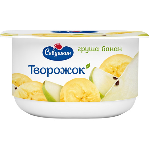 Паста творожная десертная 3.5% 120г п/стак. Груша-банан Беларусь