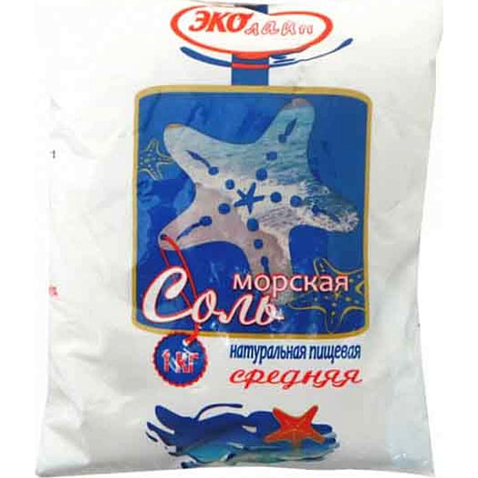 Соль морская пищевая 1кг помол N1 средний ОДО ЭколайнГрупп Турция