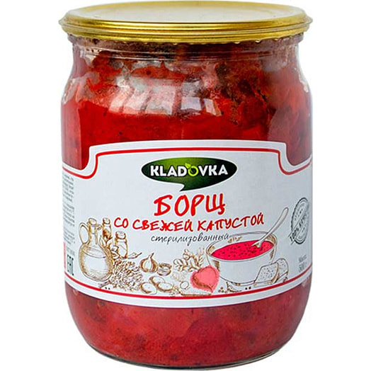 Борщ со свежей капустой 500мл ПЭТ со свежей капустой Кировский пищевой ко Беларусь