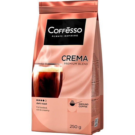 Кофе молотый COFFESSO CREMA жареный 250г Компания Май Россия Компания Май
