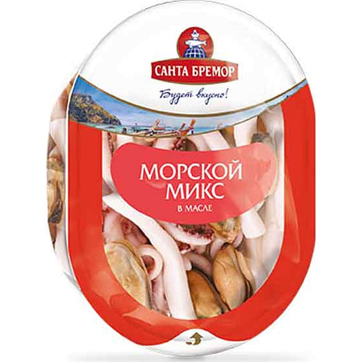 Коктейль из морепродуктов Морской микс 180г в растительном масле Беларусь