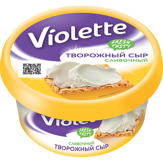 Сыр творожный Виолетта 70% 140г п/ст. сливочный ОАО Московский завод плавленых сыров Россия Виолетта