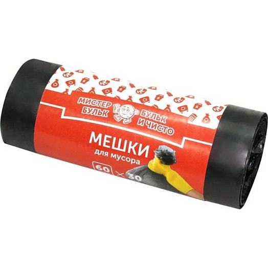 Мешки для мусора (60л*30шт, 7мкм) Россия