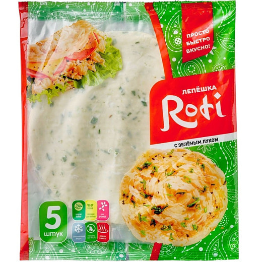 Лепешка Roti с зеленым луком 450г Россия Roti
