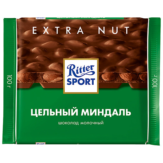 Шоколад Ritter Sport 100г молочный с цельным миндалем Германия