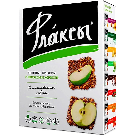 Флаксы 130г с яблоком и корицей ООО НПОКомпас здоровья Россия Компас Здоровья