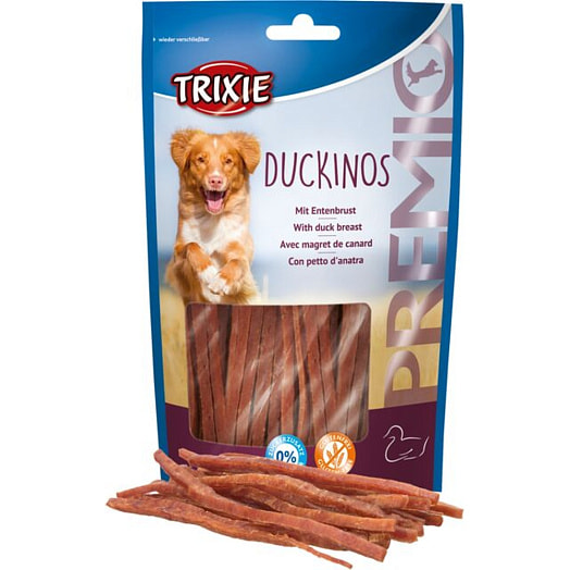 Лакомство TRIXIE PREMIO Duckinos для собак соломка с утиной грудкой 80г Китай TRIXIE