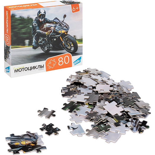 Пазлы 80 Мотоциклы арт.RI8009C ООО Желтый крокодил Беларусь DREAM MAKERS-BOARD GAMES