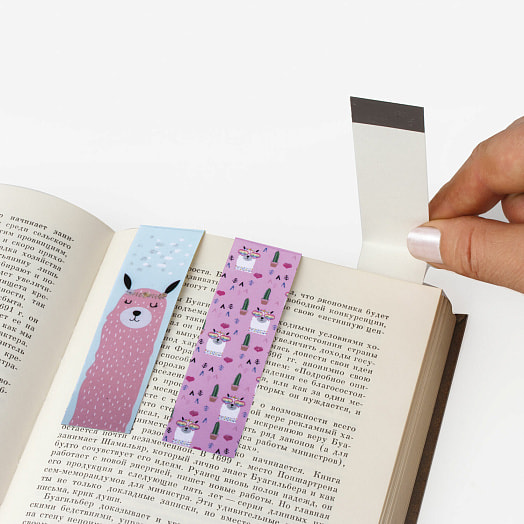 Закладки для книг с магнитом Ламы (6шт) арт.111642 Россия ЮНЛАНДИЯ